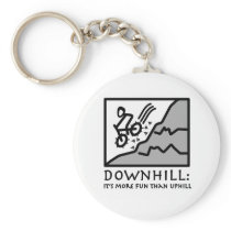 Downhill Thrill Mountain Biking Key Chain