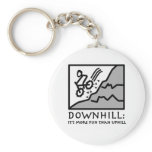 Downhill Thrill Mountain Biking Key Chain