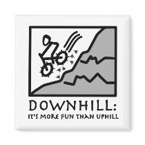 Downhill Thrill Mountain Biking Magnets