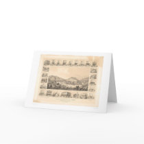 Downieville, CA Panoramic Map 1856 (0522A) Cards