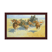 Downing the Nigh Leader by Remington Canvas Prints