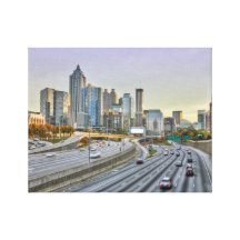 Downtown Atlanta Stretched Canvas Print