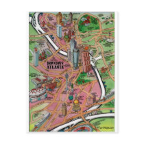 Downtown Atlanta Georgia postcards by FunGraphix Downtown Atlanta Georgia postcards