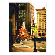 Downtown Boston on Kilby Street Post Card