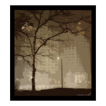 Downtown Chicago In Winter posters by londie Downtown Chicago In Winter posters