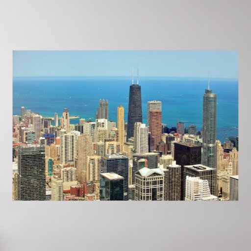 Downtown Chicago skyline Poster | Zazzle