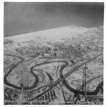 Downtown Cleveland in 1937 Printed Napkin