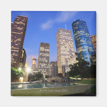 Downtown Houston, Texas Fridge Magnet