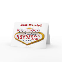 Downtown Las Vegas Just Married Cards