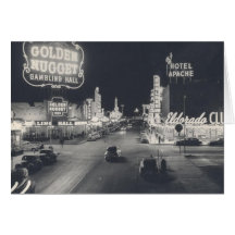 Downtown Las Vegas Retro Greeting Cards