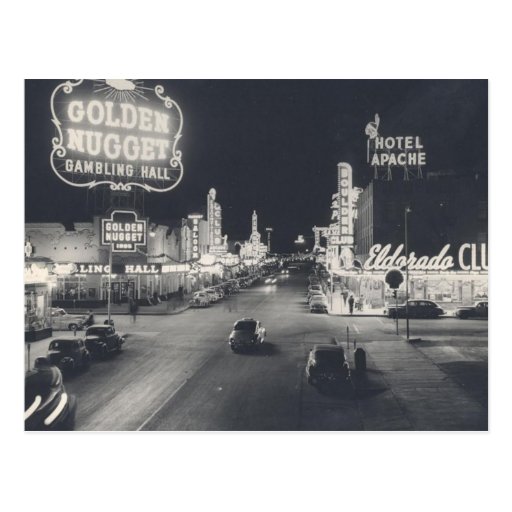 Downtown Las Vegas Retro Post Card