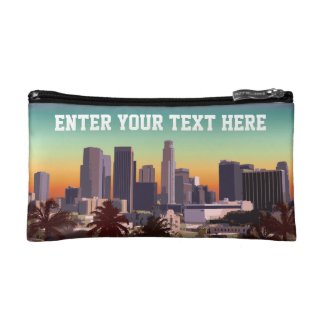 Downtown Los Angeles - Customizable Image Makeup Bag