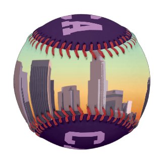 Downtown Los Angeles - Customizable Image Baseball