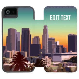 Downtown Los Angeles - Customizable Image iPhone SE/5/5s Wallet Case