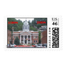Downtown Marshall NC Postage Stamp