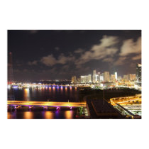 Downtown Miami by Night posters