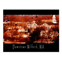 Downtown Milford, MA Postcards