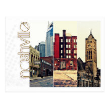 Downtown Nashville collage Postcards
