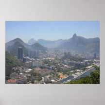 Downtown Rio in the valley from Santa Teresa hill Poster