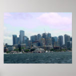 Downtown Seattle from the Ferry Print
