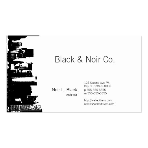 Downtown Silhouette Architect Business Card Templates