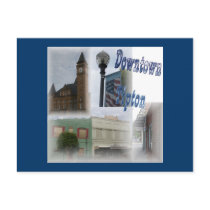 Downtown Tipton Collage Post Card