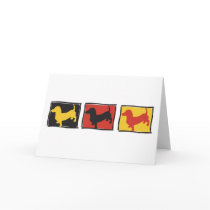Doxie-3-BOX Greeting Card