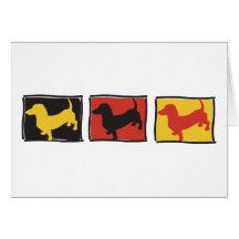 Doxie-3-BOX Greeting Card