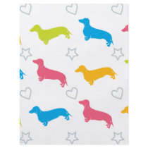 Doxie Colorful Hearts and Stars flyers by DogArtDesign Doxie Colorful Hearts and Stars flyers
