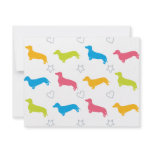 Doxie Colorful Hearts and Stars Custom Invites