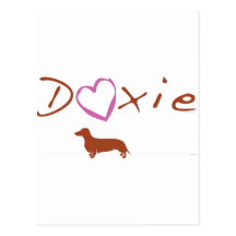 Doxie, Dachshund Heart Post Cards