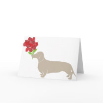 Doxie Delivers 12 Red Roses - Valentines Day!!!! Greeting Cards