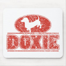 DOXIE-in-Circle-Distressed Mouse Pad