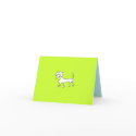 DOXIE NOTECARD IN LIME by boomarketing DOXIE NOTECARD IN LIME