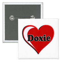 Doxie on Heart for dog lovers Buttons