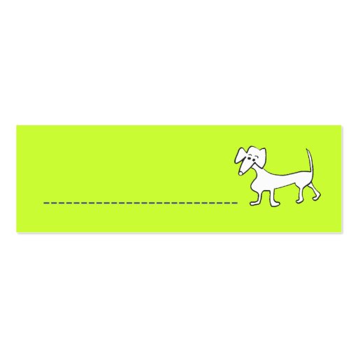 DOXIE PLACECARD BUSINESS CARD (front side)