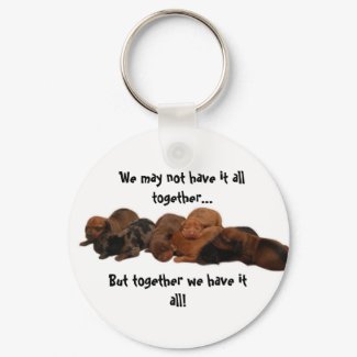 Doxie pups, We may not have it all together...,... keychain