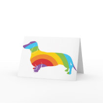 Doxie Rainbow Connection Greeting Cards
