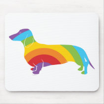 Doxie Rainbow Connection Mousepad