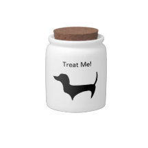Doxie Treat Jar Candy Dishes