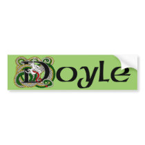 Doyle Celtic Dragon Bumper Sticker bumper stickers