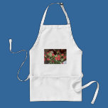 Dozen Red Roses Fire Romantic Setting Photo Art aprons