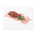Dozen Red Roses in Paper Postcards