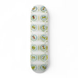 Dozens Of Screws Creating Colorful Pattern Skate Board