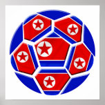 DPR North Korea flag soccer ball lovers gifts Print