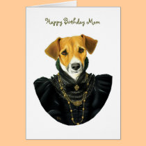 DR037 Jack Russell Terrier, Happy Birthday Mom cards