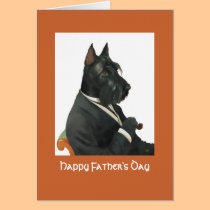 DR094 Scottish Terrier, Happy Father's Day cards
