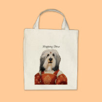 DR131 bearded collie shopping diva bag bags