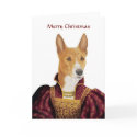 DR208 Basenji, Merry Christmas card by hmitaly DR208 Basenji, Merry Christmas card