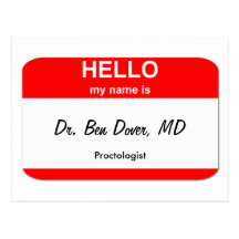 Dr. Ben Dover, MD Post Card